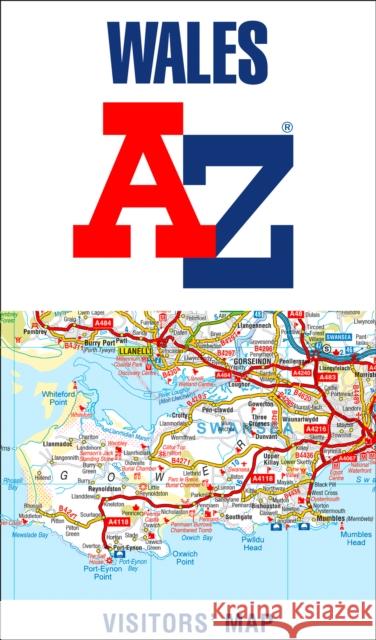 Wales A-Z Visitors’ Map A-Z Maps 9780008388140 HarperCollins Publishers