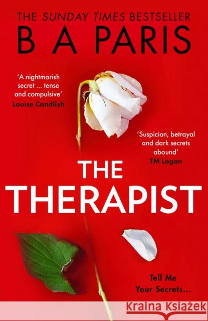 The Therapist B A Paris 9780008412043 HarperCollins Publishers