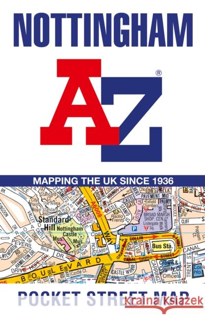 Nottingham A-Z Pocket Street Map A-Z Maps 9780008445331 HarperCollins Publishers