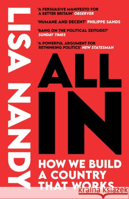 All In: How We Build a Country That Works Lisa Nandy 9780008480806 HarperCollins Publishers