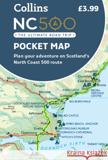NC500 Pocket Map: Plan Your Adventure on Scotland’s North Coast 500 Route Official Map Collins Maps 9780008535728 HarperCollins Publishers