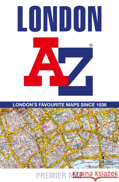 London A-Z Premier Map A-Z Maps 9780008581763 HarperCollins Publishers
