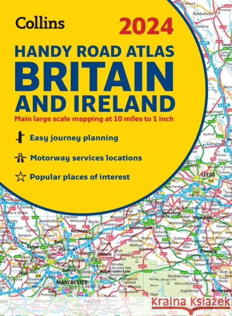 2024 Collins Handy Road Atlas Britain and Ireland: A5 Spiral Collins Maps 9780008597610