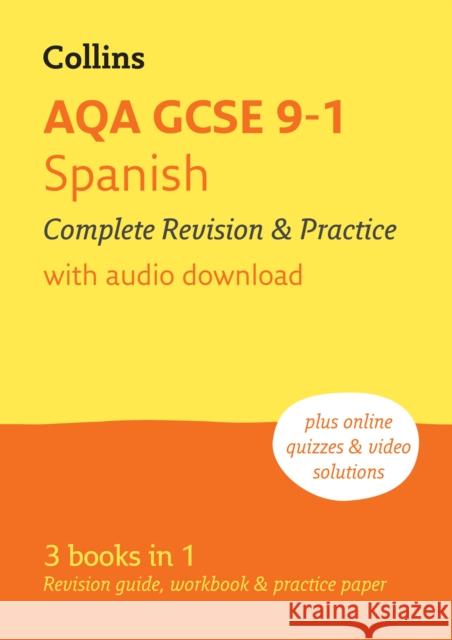AQA GCSE 9-1 Spanish Complete Revision and Practice: Ideal for the 2026 and 2027 Exams Collins GCSE 9780008664213 HarperCollins Publishers