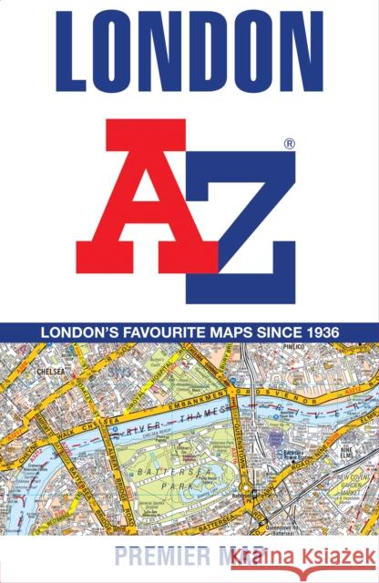 London A-Z Premier Map A-Z Maps 9780008789480 HarperCollins Publishers