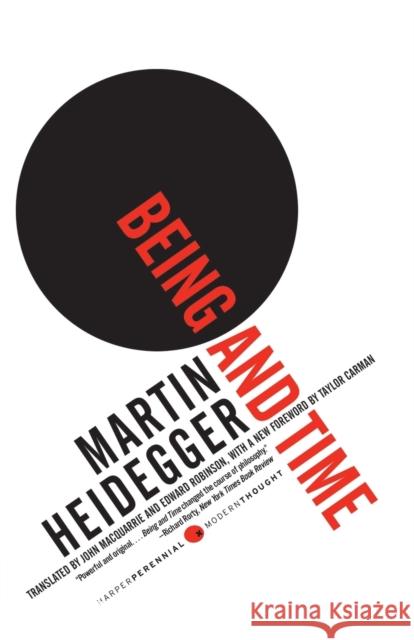 Being and Time Martin Heidegger 9780061575594 Harper Perennial Modern Classics