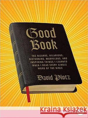 Good Book LP Plotz, David 9780061719950 Harperluxe