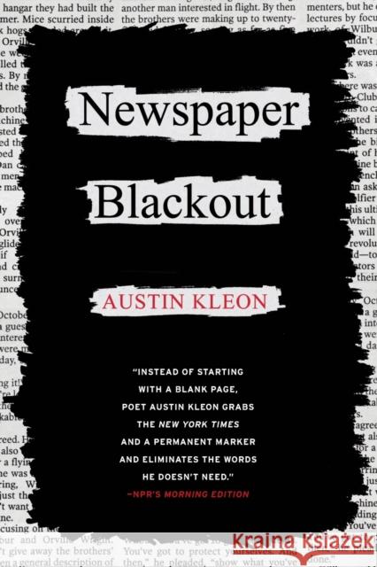 Newspaper Blackout Austin Kleon 9780061732973 HarperCollins Publishers Inc