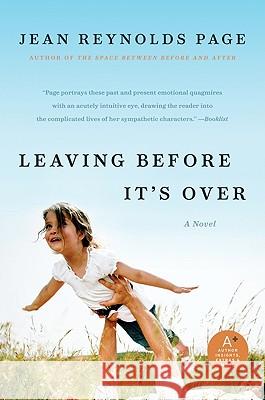 Leaving Before It's Over Jean Reynolds Page 9780061876929 Avon a
