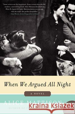When We Argued All Night Alice Mattison 9780062120373 Harper Perennial