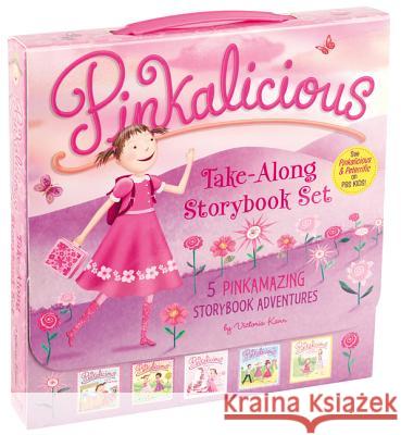 The Pinkalicious Take-Along Storybook Set: Tickled Pink, Pinkalicious and the Pink Drink, Flower Girl, Crazy Hair Day, Pinkalicious and the New Teache Victoria Kann Victoria Kann 9780062410801 HarperFestival