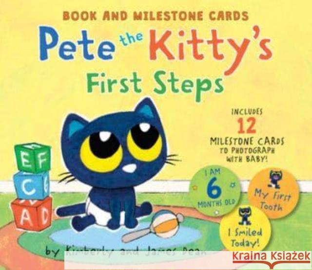 Pete the Kitty's First Steps: Book and Milestone Cards Kimberly Dean 9780063111523 HarperCollins Publishers Inc