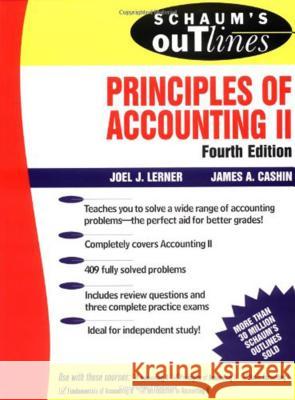 Schaum's Outline of Principles of Accounting II James A. Cashin 9780070375895 0