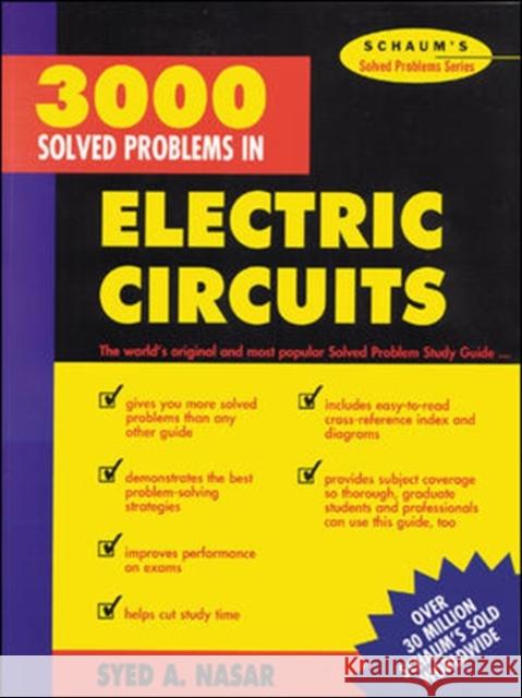 3,000 Solved Problems in Electrical Circuits Syed A. Nasar Syed Nassar 9780070459366 McGraw-Hill Education - Europe