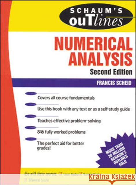 Schaum's Outline of Numerical Analysis Francis J. Scheid 9780070552210
