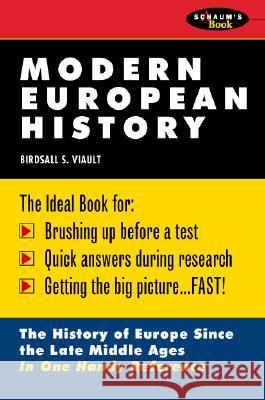 Schaum's Outline of Modern European History Birdsall Viault 9780070674530