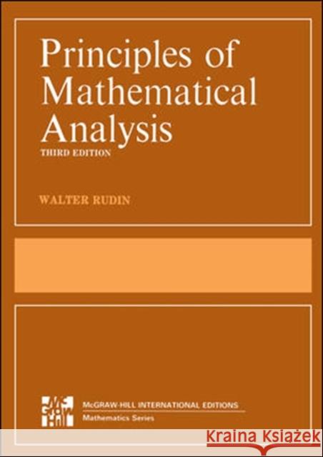 Principles of Mathematical Analysis (Int'l Ed)  Rudin 9780070856134