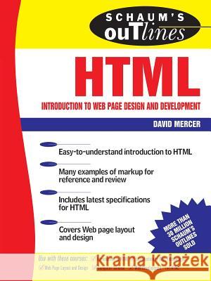 Schaum's Outline of HTML David Mercer 9780071373654