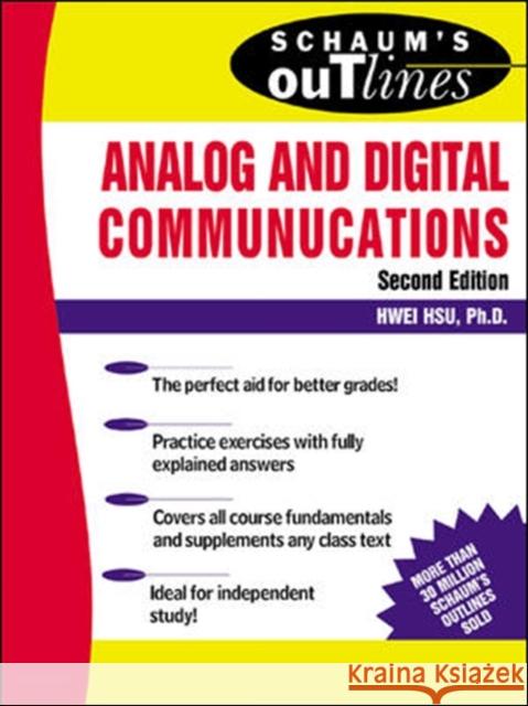 Schaum's Outline of Analog and Digital Communications Hwei Hsu 9780071402286 MCGRAW-HILL PROFESSIONAL