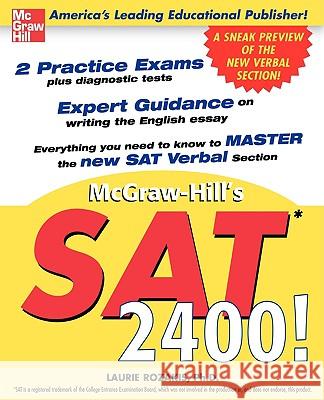 McGraw-Hill's SAT 2400! Laurie Rozakis, PhD 9780071416672