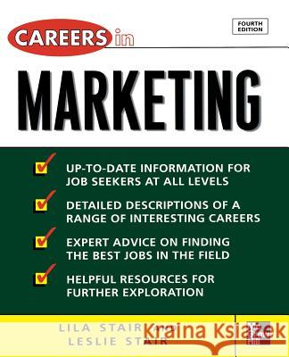 Careers in Marketing Leslie Stair 9780071493123 McGraw-Hill