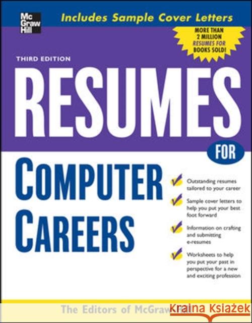 Resumes for Computer Careers McGraw-Hill 9780071493208 McGraw-Hill