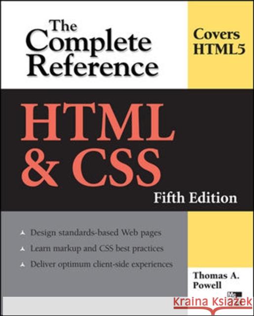 HTML & Css: The Complete Reference, Fifth Edition Powell, Thomas 9780071496292