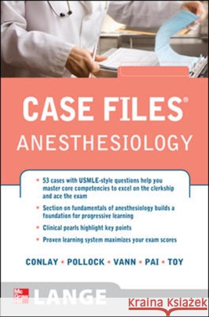 Anesthesiology Conlay, Lydia 9780071606394 0