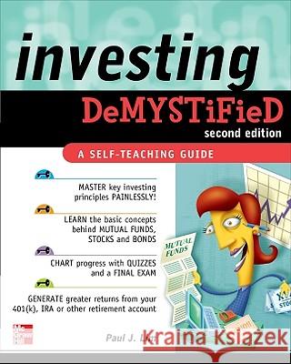 Investing Demystified, Second Edition Lim, Paul 9780071749121 McGraw-Hill