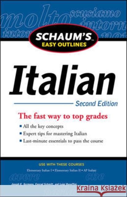 Schaum's Easy Outlines: Italian Bonaffini, Luigi 9780071760591