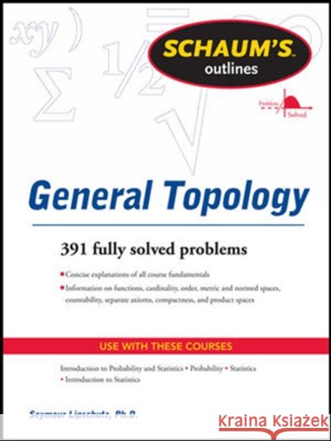 General Topology Lipschutz, Seymour 9780071763479 McGraw-Hill Education - Europe