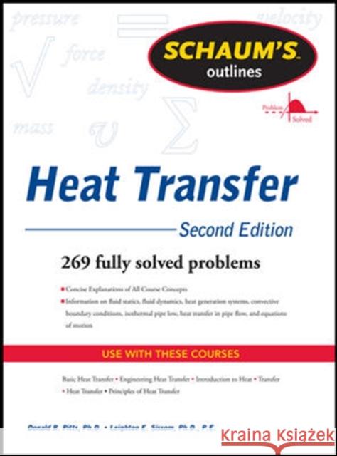 Schaum's Outline of Heat Transfer, 2nd Edition Leighton Sissom 9780071764292