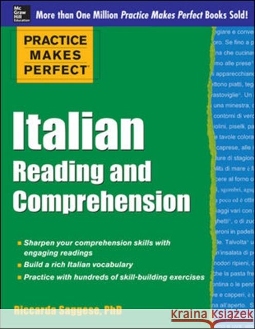 Italian Reading and Comprehension Saggese, Riccarda 9780071798952 McGraw-Hill Education - Europe