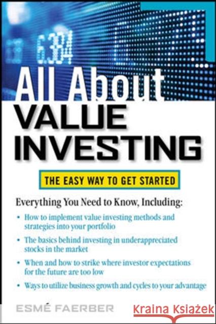 All about Value Investing Faerber, Esme 9780071811125 0