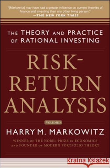 Risk-Return Analysis Volume 3 Harry M. Markowitz 9780071818315