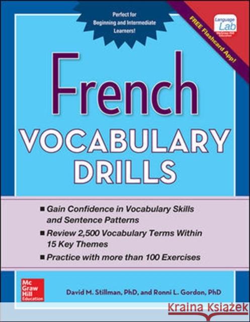 French Vocabulary Drills Ronni Gordon 9780071826426 MCGRAW-HILL Professional