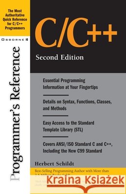 C/C++ Programmer's Reference Herbert Schildt 9780072127065 McGraw-Hill/Osborne Media
