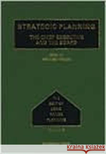 Strategic Planning : The Chief Executive and the Board Taylor, B. 9780080374048 A Pergamon Title