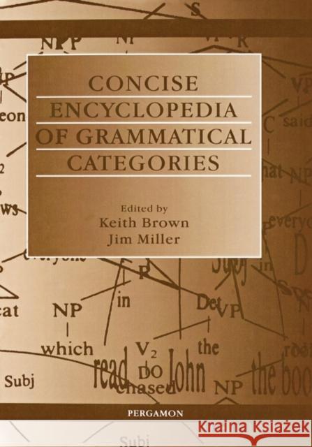 Concise Encyclopedia of Grammatical Categories K. Brown K. Brown J. Miller 9780080431642 Pergamon