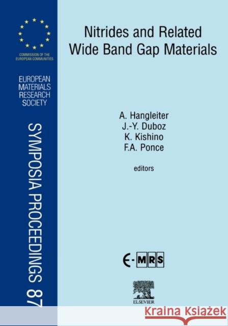 Nitrides and Related Wide Band Gap Materials  9780080436159 ELSEVIER SCIENCE & TECHNOLOGY