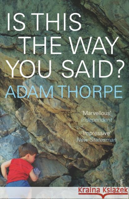 Is This The Way You Said? Adam Thorpe 9780099479895 VINTAGE