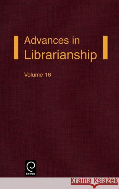 Advances in Librarianship Irene P. Godden 9780120246168 