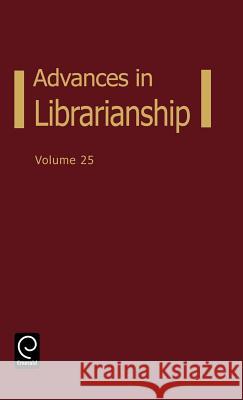 Advances in Librarianship Frederick C. Lynden 9780120246250