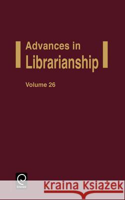 Advances in Librarianship Frederick C. Lynden 9780120246267