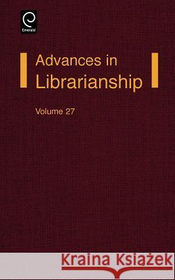 Advances in Librarianship Frederick Lynden 9780120246274 