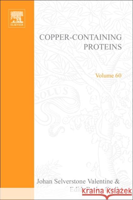 Copper-Containing Molecules: Volume 60 Valentine, Joan S. 9780120342600 Academic Press