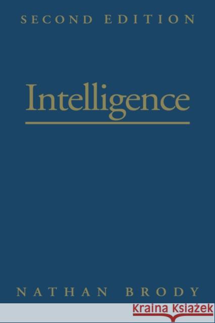 Intelligence Nathan Brody Brody 9780121342517 Academic Press