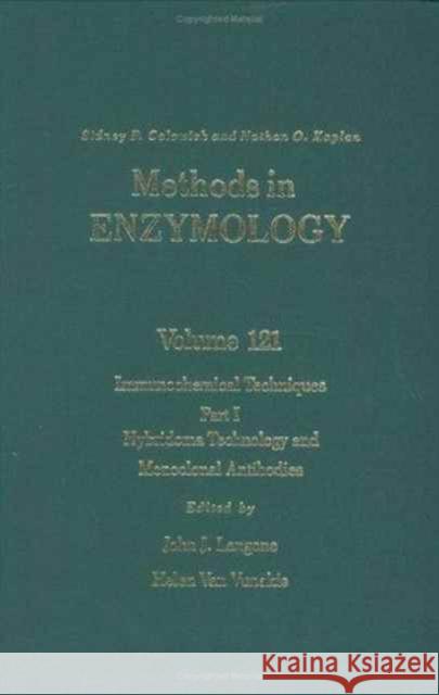 Immunochemical Techniques, Part I: Hybridoma Technology and Monoclonal Antibodies Colowick, Nathan P., Kaplan, Nathan P., Langone, John J. 9780121820213