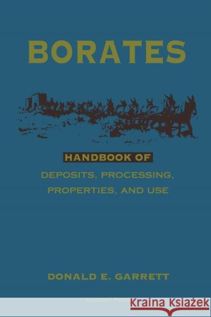 Borates: Handbook of Deposits, Processing, Properties, and Use Garrett, Donald E. 9780122760600 Academic Press