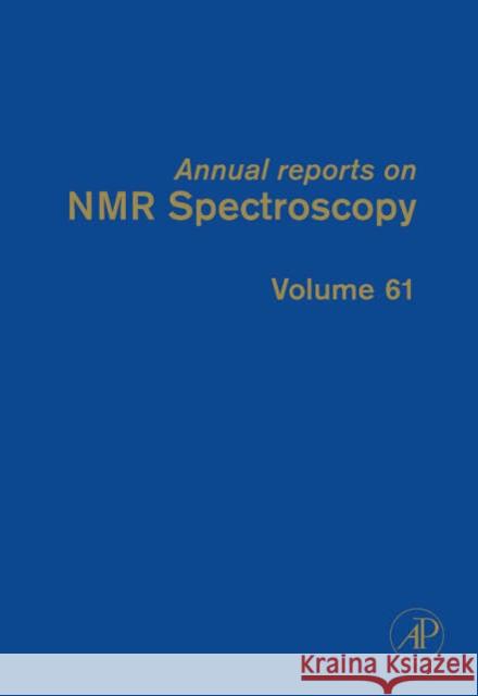 Annual Reports on NMR Spectroscopy G. A. Webb 9780123739186 